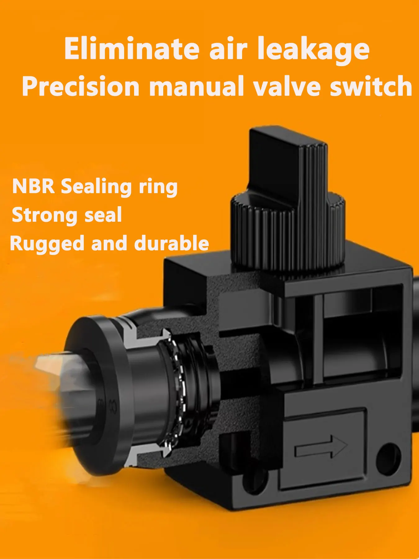 2 قطعة HVFF سلسلة هوائي صمام اليد دليل اغلاق صمام ل PU أنبوب 6/ 8/ 10/ 12 مللي متر توصيل سريع صمام الهواء المضمن #4