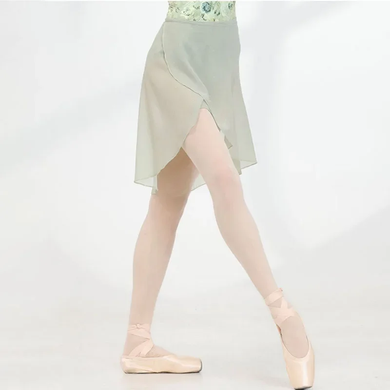 발레 댄스 스커트 불규칙한 여성 트레이닝 복 발레 댄스 얇은 명주 그물 스커트 조절 가능한 스트랩이있는 풀온 하프 바디 스커트