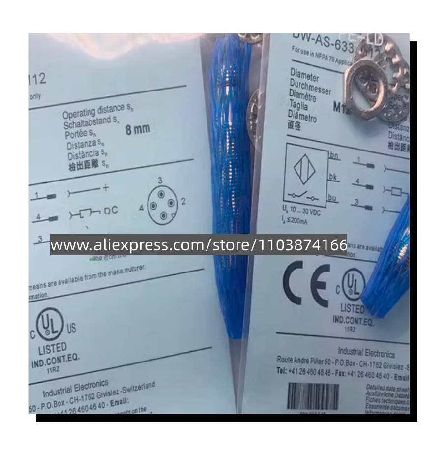 3PCS New proximity switch DW-AS-624-M8-129 DW-AS-624-M8-123 DW-AS-633-M12 DW-AS-631-M12 DW-AS-624-M12