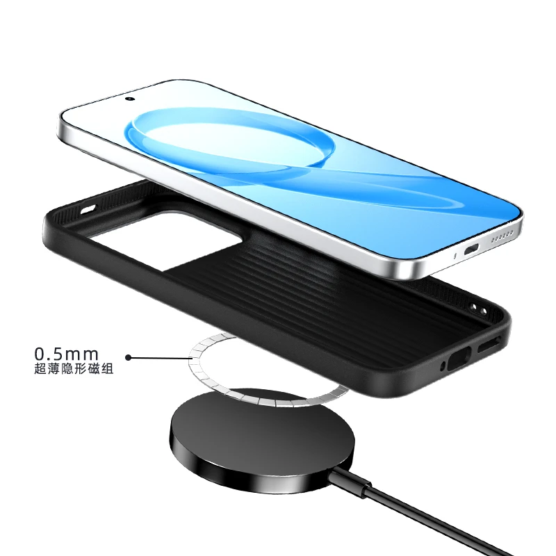 حافظة مغناطيسية لهاتف Xiaomi POCO F8 Ultra F8 Pro 5G مغناطيس Magsafe شحن لاسلكي للهاتف الغطاء الخلفي شبكة مخطط الوفير
