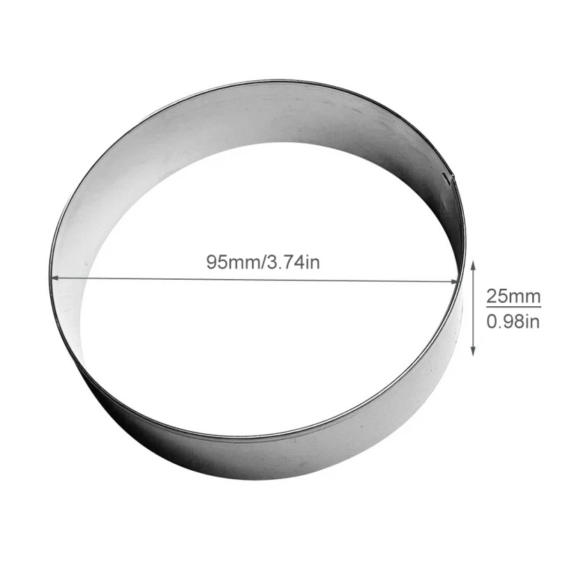 أداة كعكة المعجنات الديكور الفولاذ المقاوم للصدأ أدوات كعكة كعكة قابل للتعديل حلقة صغيرة مستديرة اكسسوارات المطبخ #3