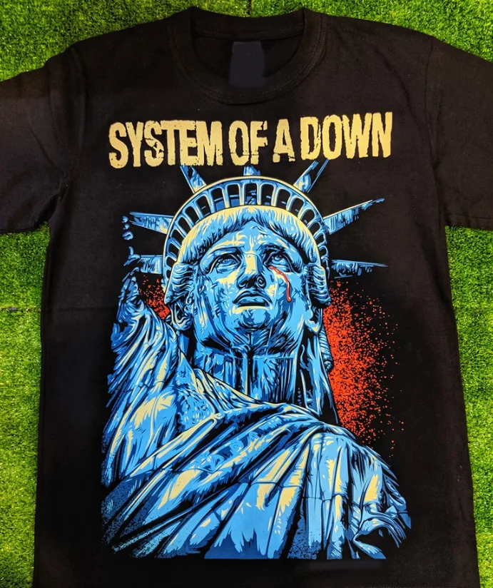 System Of A Down Statue Of Liberty T-Shirt Short Sleeve S-5Xl