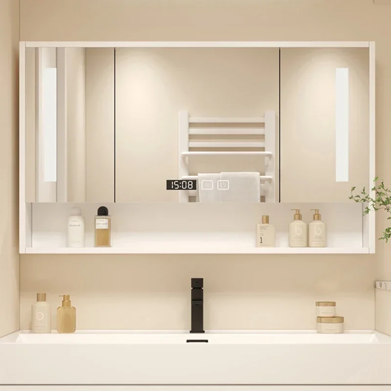 

Nordic Bathroom Smart Mirror Cabinet Multifunctional Storage Vanity Toiletries Cabinet Simple Home Furniture Arredo Bagno FYBC