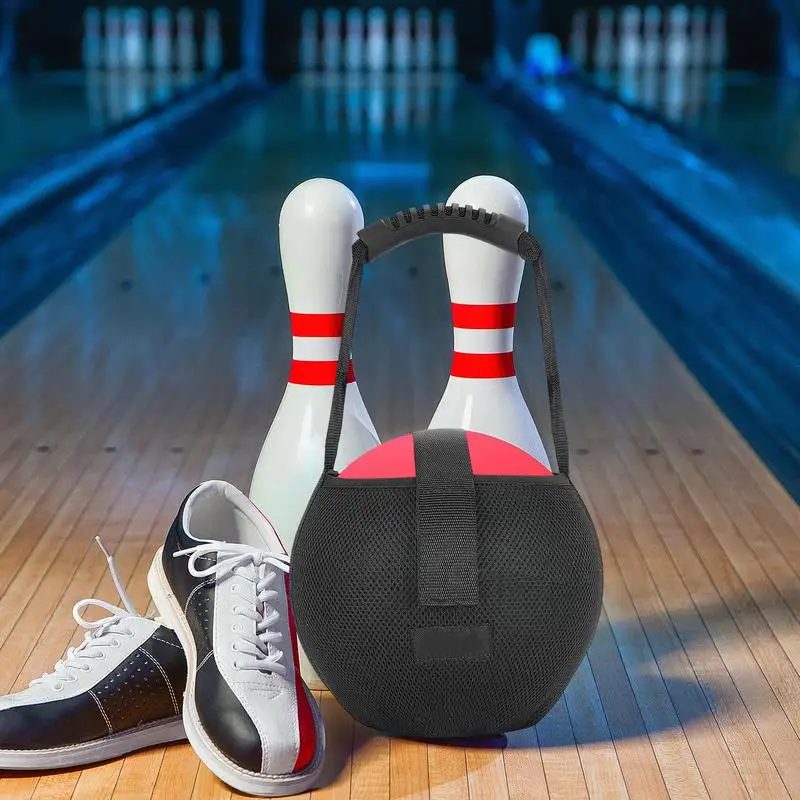 Bowling beutel 1 Kugel robuster Bowling kugel halter Einzel kugel taschen netz mit griff sicherem Bowling kugel rucksack faltbare Taschen für