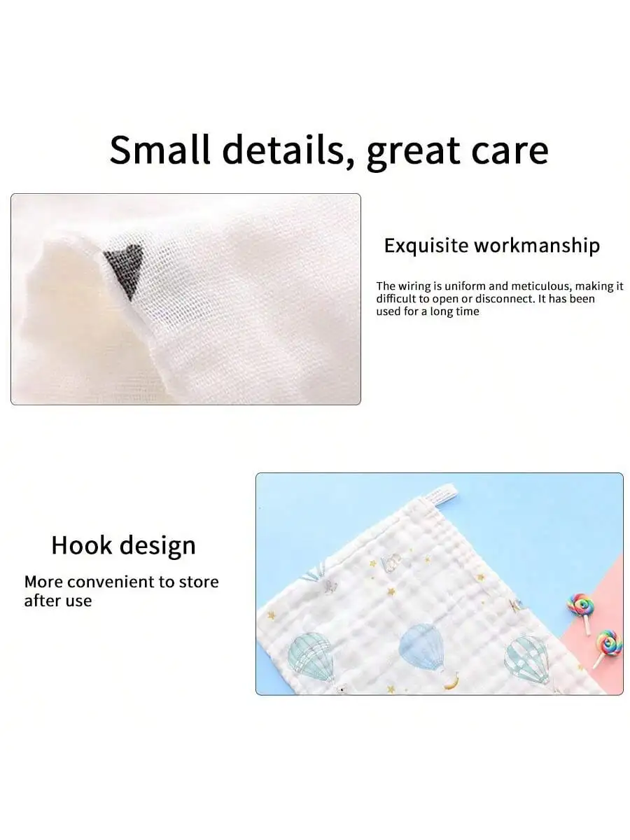 ベビーよだれタオル4枚、超ソフトな新生児用小さな正方形タオル - フェイスタオル、子供が手を拭くためのガーゼ正方形タオル、多目的 - 洗える、色落ちしない、ベビーシャワーギフトに最適。