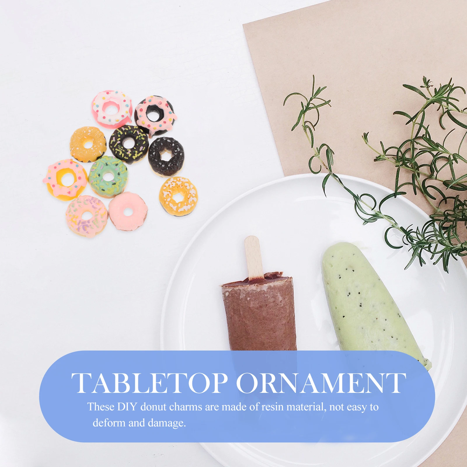 

60pcs Simulated Donut Accessories Resin Cute Mini Donuts Phone Case DIY Decor Charms Flat Back Craft Ornaments Festival Gift