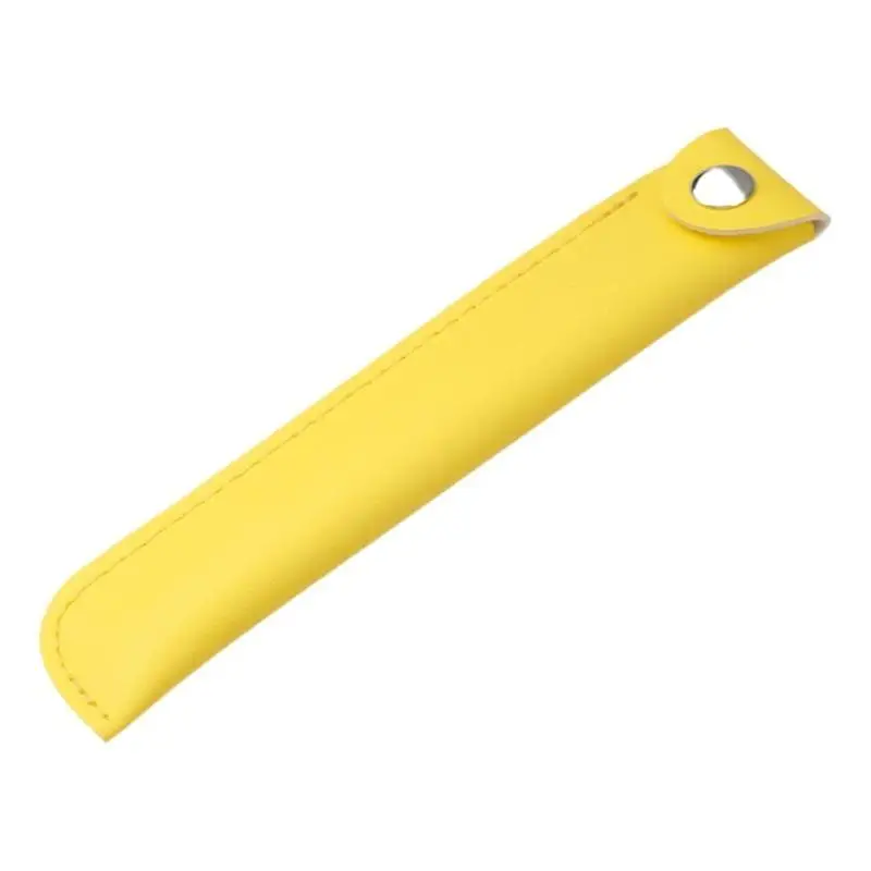 

Single Pencil Case Retro Pen Bag Pencil PU Leather Pencil Bag Pen Case with Button for Fountain Ballpoint Pen