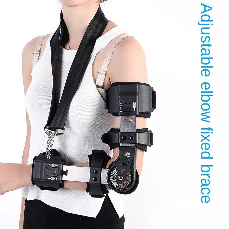 Adjustable elbow fixation brace adjustable forearm Angle limiter sling arm fracture correction rehabilitation brace