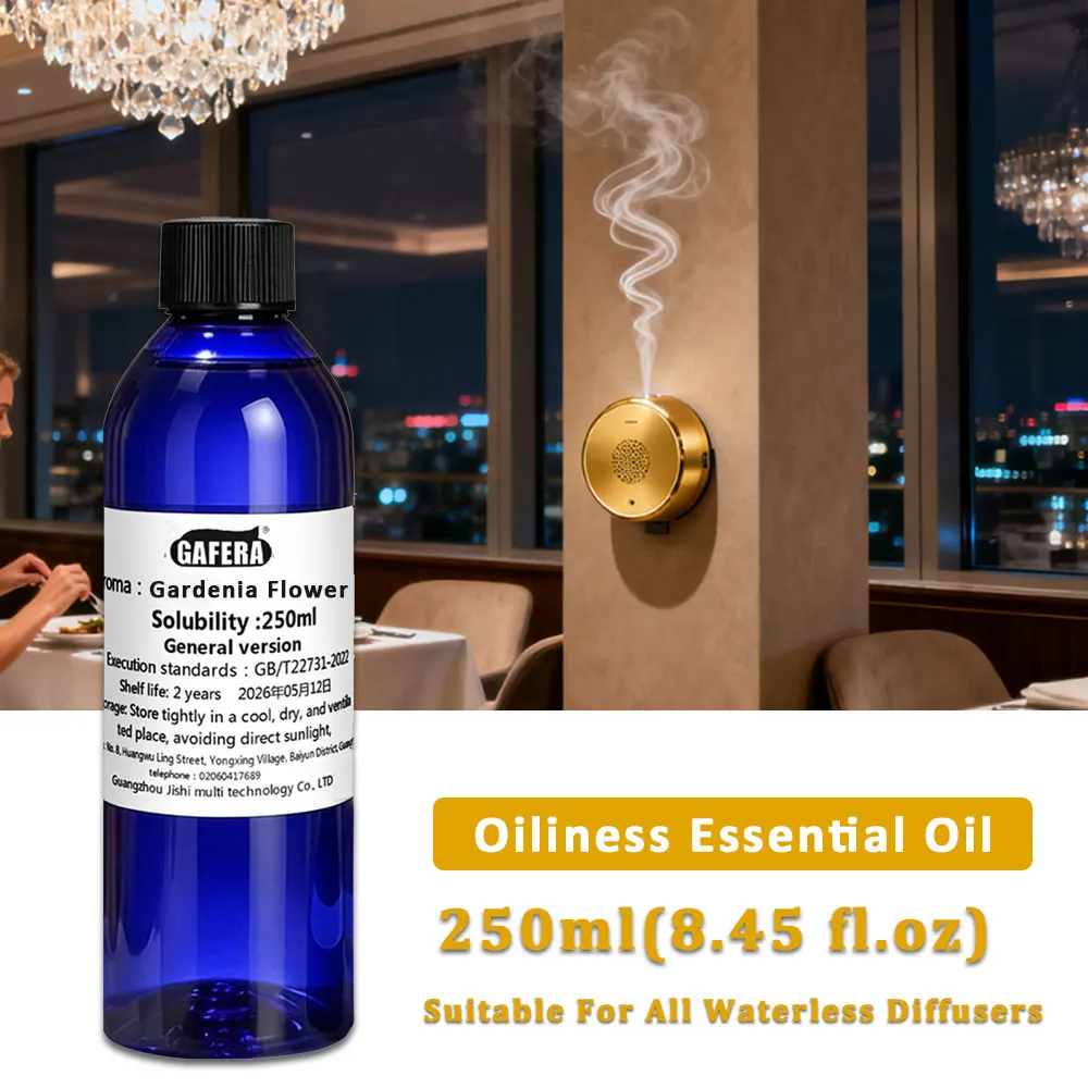 GAFERA 250ml(8.45 fl.oz) Gardenia Flower Freesia Essential Oil Refill, For Waterless Diffuser, Aroma Machine Replenishes Essence