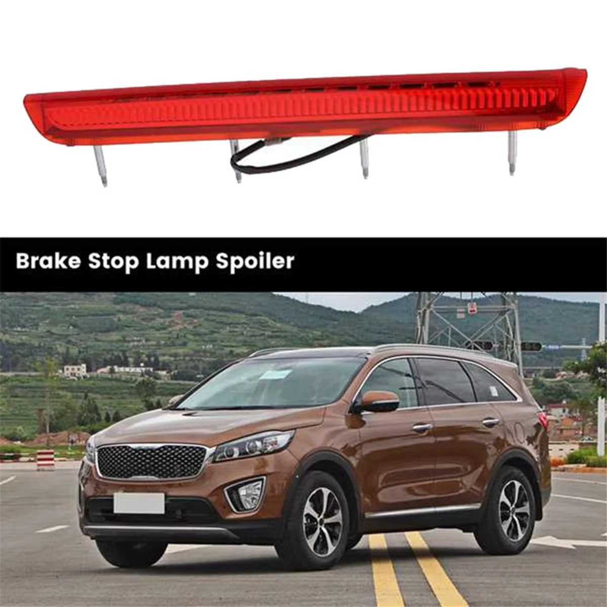

X-T Car Rear High Mount 3Rd Brake Stop Lamp Spoiler for KIA Sorento 2015-2018 92700C5000 92700-C5000 Car Accessories
