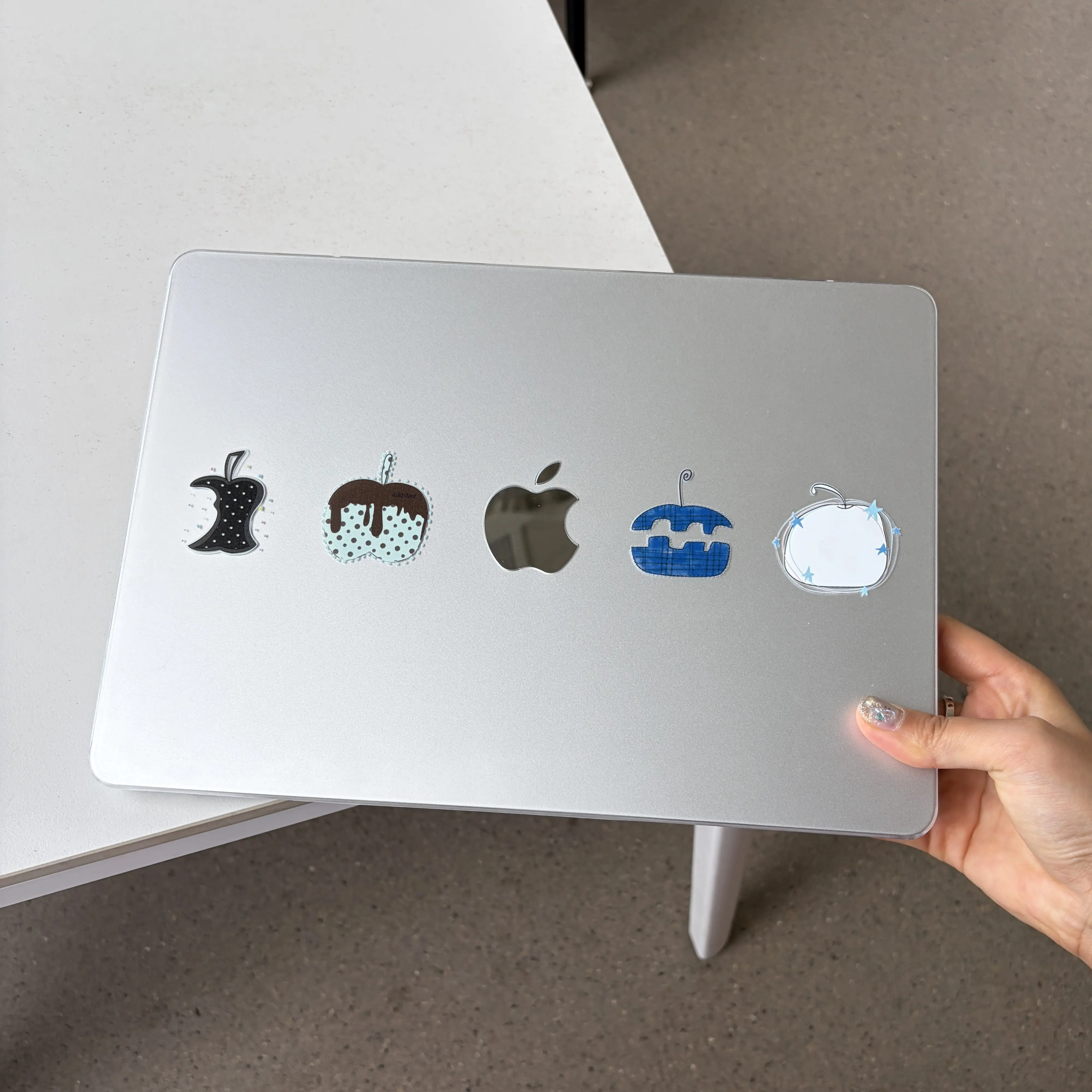 Design Magic Apple Crystal Laptop Case For Macbook Air 13.6 M4 NEO 15 M3 Hard Case For Mac Book Pro 13 M1 M2 14 M4 M5 16 Cover