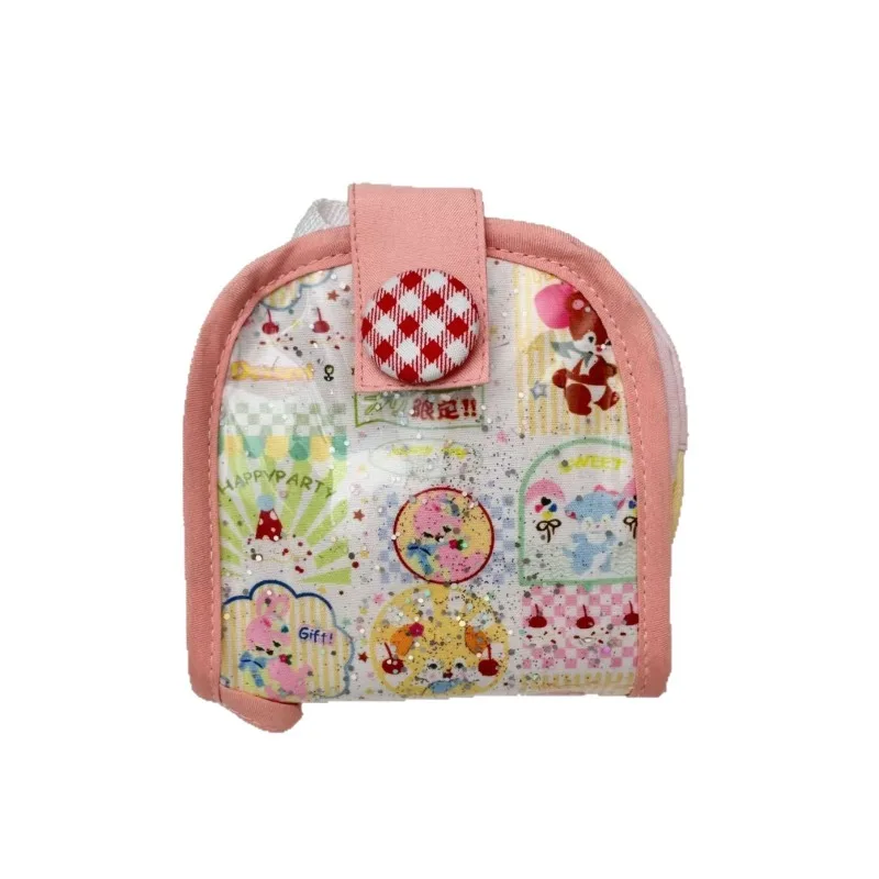 1-delige zomer cartoon Kpop fotokaart portemonnee retro Japanse kawaii dopamine mini portemonnee portemonnee outdoor student muntzak