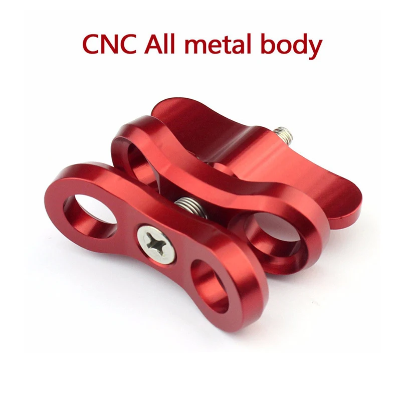 Diving Ball head Butterfly Clip Arm bracket Clamp CNC Mount Adapter Gopro 10 9 8 7 6 SJCAM Dji Osmo Action Camera Accessories