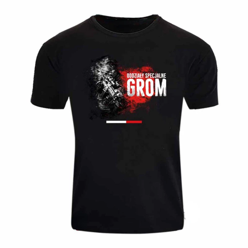 Polish Special Unit GROM Special Forces T-Shirt 100% Cotton O-Neck Short Sleeve Summer Casual Mens T-shirt Size S-3XL