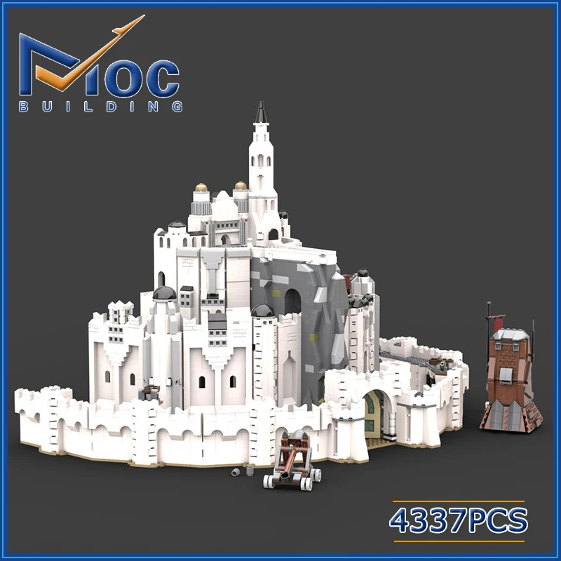 

4337PCS Ring Movie Series The White City MOC Building Block Castle Model Assembly Bricks Toy For Children Gift MOC-104144