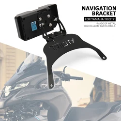 Motocicleta Phone Holder Stand para YAMAHA TRICITY Tricity, placa de navegação GPS, suporte preto, acessórios de carregamento sem fio, novo