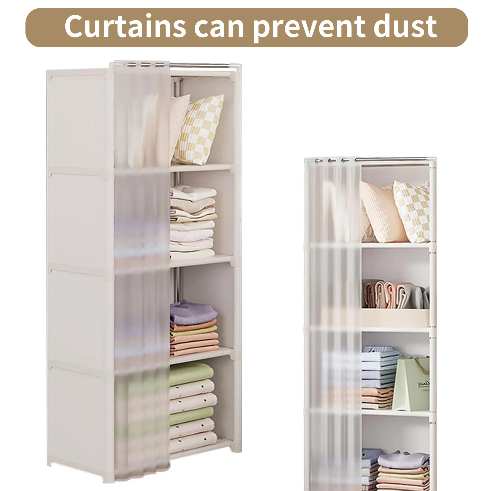 Aufbewahrungsregal Organizer Kleiderschrank mit Regalen Tragbarer Kleiderorganizer Multifunktionaler Schrank-Organizer Vlies-Kleiderschrank