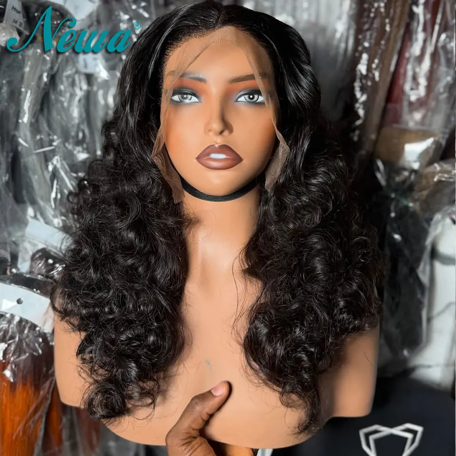 

Новый парик Newa Hair 13x6 HD Lace Full Frontal, предварительно снятый с кожи, из натуральных человеческих волос, без клея, с осветленными узлами, имитирующий естественную кожу, HD Lace, без видимых швов