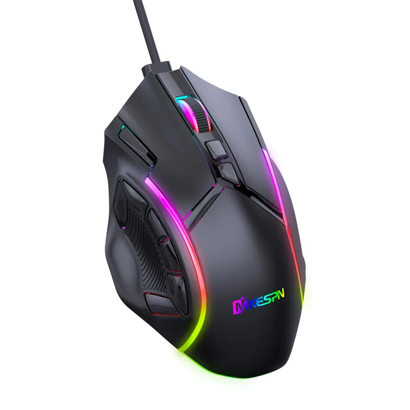 

12-Key wired macro definition gaming mouse esports backlight programming for laptop desktop computers