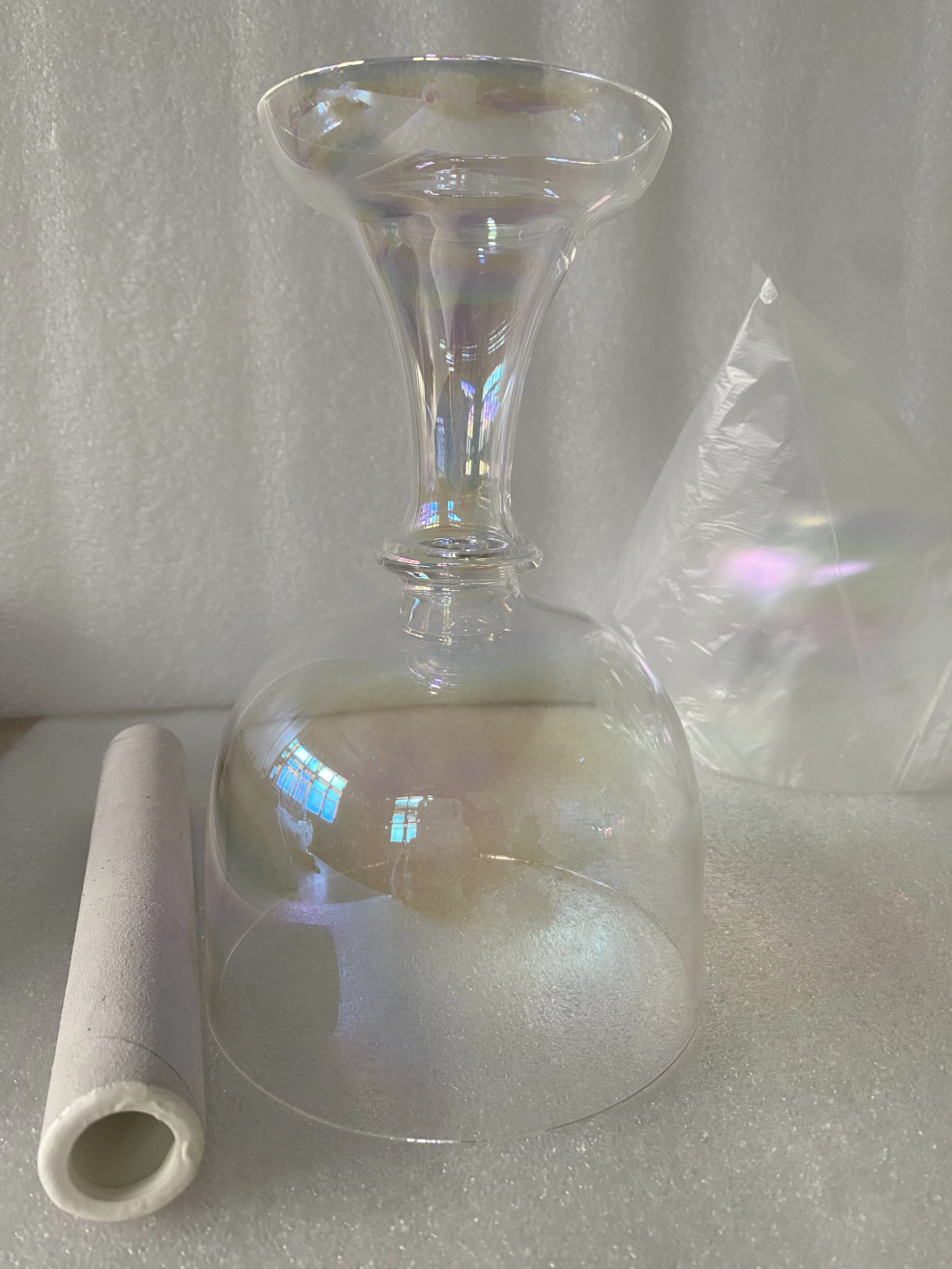 Crystal singing chalice cosmic rainbow clear color 528Hz about 5\