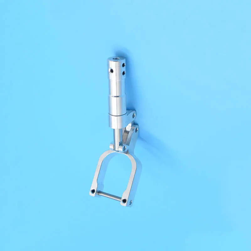 1 Piece 4mm Hole Damping Kneeling Nose Landing Gear Height 95mm to165mm Worm Shock Tripod For 3-4kg RC Aircraft EDF Plane