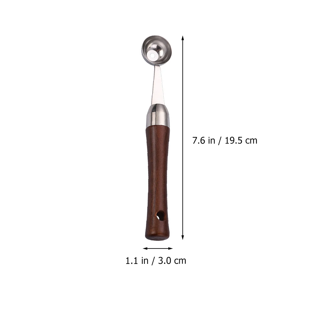 

Stainless Steel Melon Baller Watermelon Fruit Spoon Wood Handle Kitchen Tool For Home Restaurant Dessert Shop Fruit