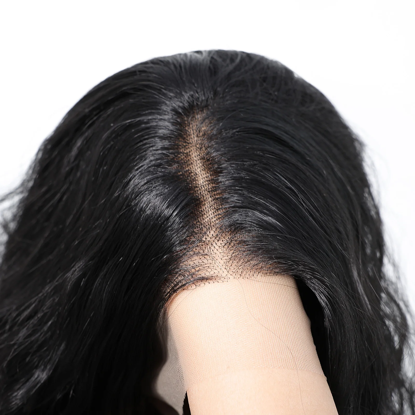 

Реалистичный парик Topshe 13x4 HD с HD-кружевной передней частью, ручной работы, с предварительно выщипанной натуральной линией роста волос, длинные кудрявые черные волосы, без клея