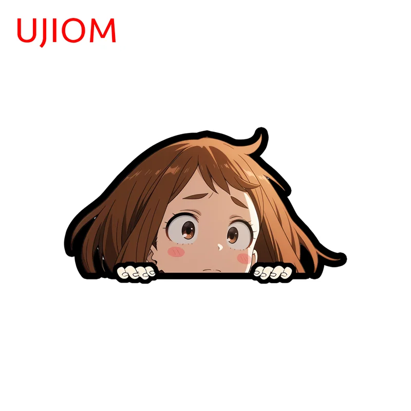 UJIOM Uraraka Ochako Peek Wall Sticker NSFW Enchanting Waterproof Bedroom Bathroom Decal Attractive Living Home Decoration