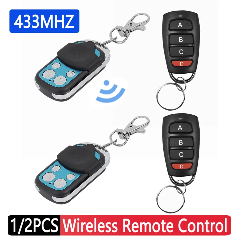 

1/2PCS Auto Copy Remote Control Auto 4 Channel ABCD Code Garage Gate Door Opener Duplicator 433.92 MHz Cloning Code Car Key