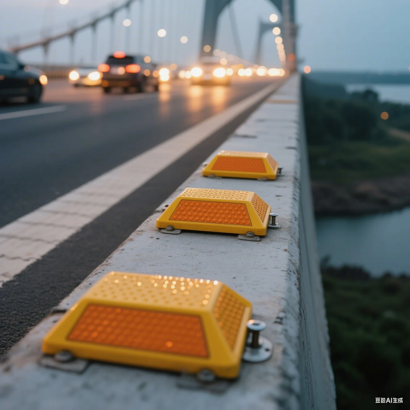 도로 반사경 2개, 3.94 × 3.94" 반사 포장 마커, 진입로, 고속도로, 속도 범프 및 교차로용 아스팔트 스터드