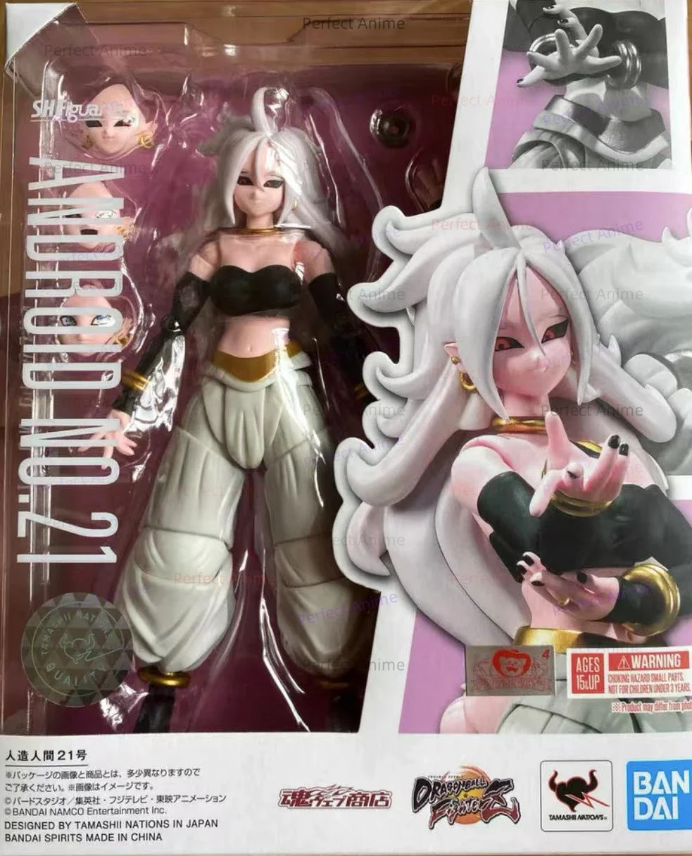 100% بانداي أصلي S.H. Figuarts SHF Dragon Ball Z Android 21 Gril Buu Boo متوفر في المخزون مجموعة شخصيات الرسوم المتحركة نموذج اللعب #1