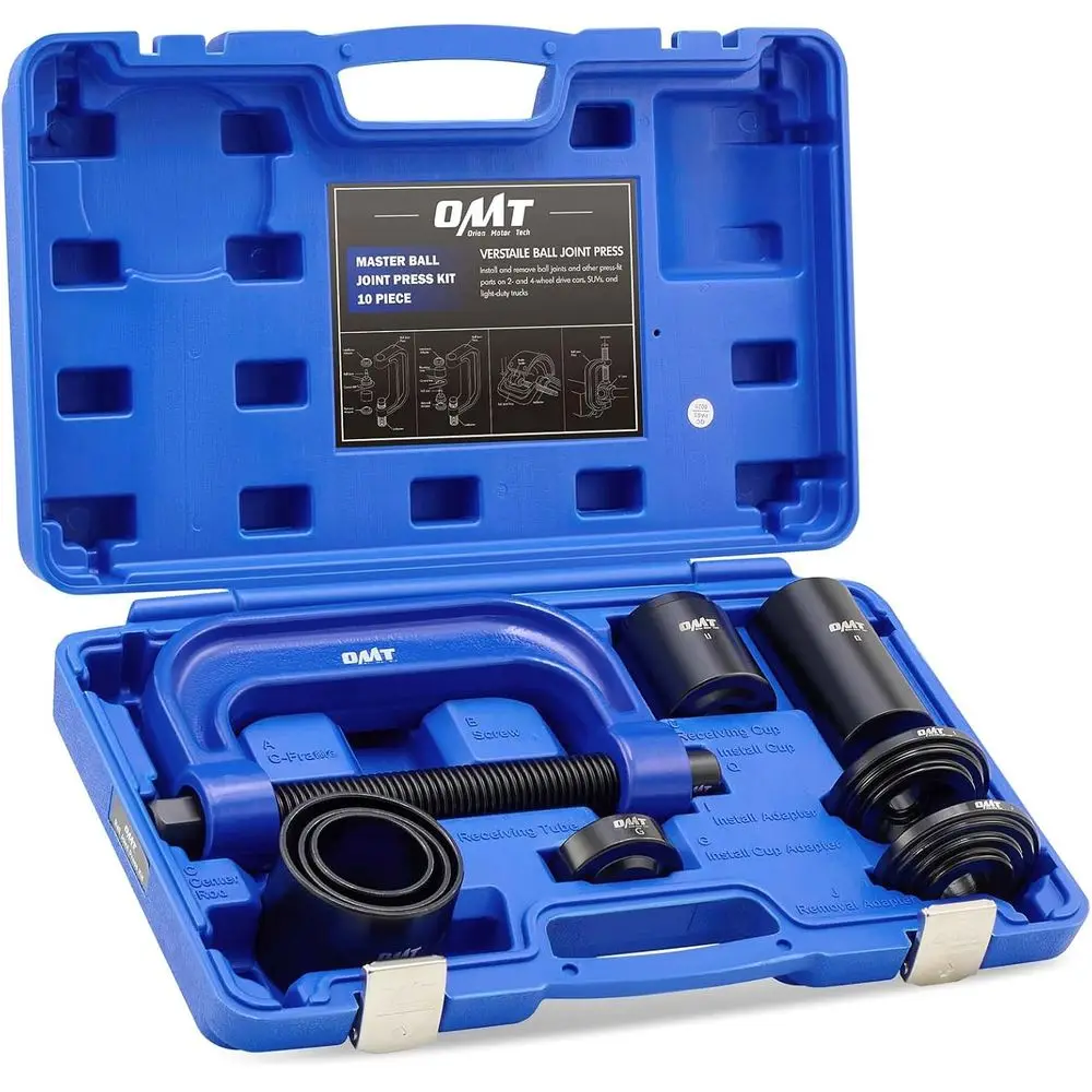 

Orion Motor Tech Ball Joint PrKit, Heavy Duty Ball Joint Removal Tool Kit with 4x4 Adapters, or Most 2WD and 4WD Cars and Light