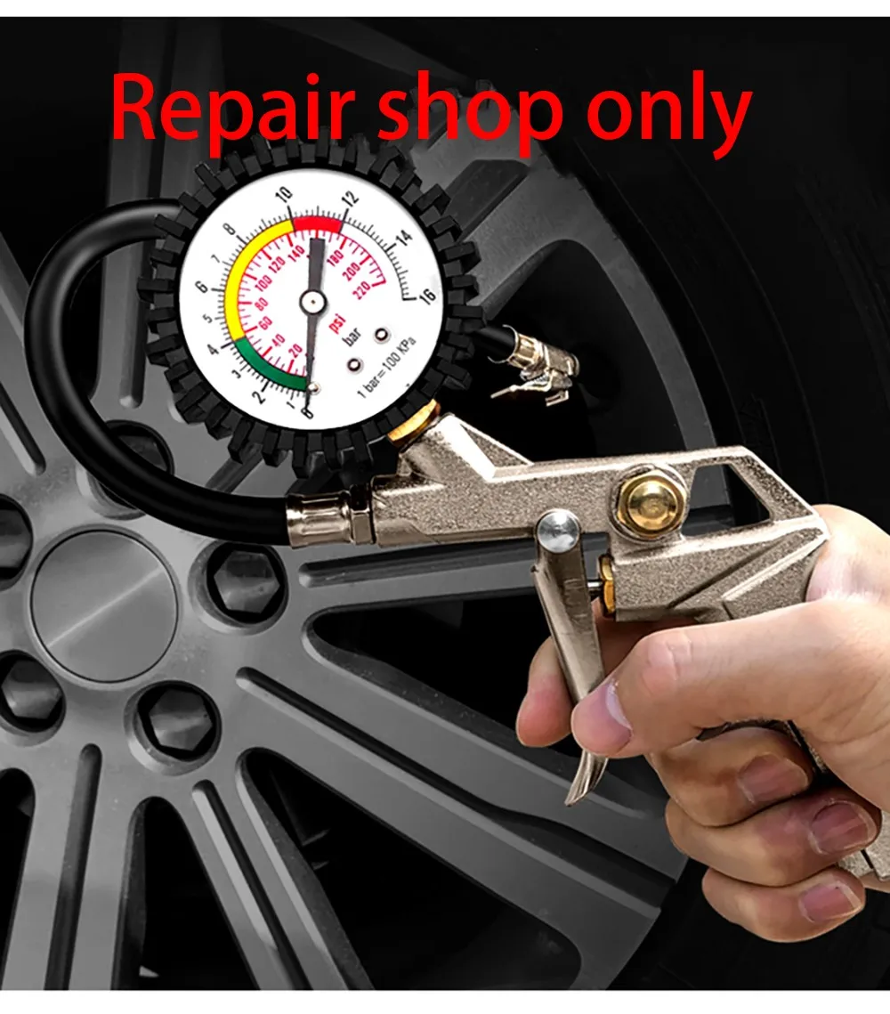 High-Precision Tire Pressure Monitor Digital Display Tire Pressure Deflation Inflation Gun