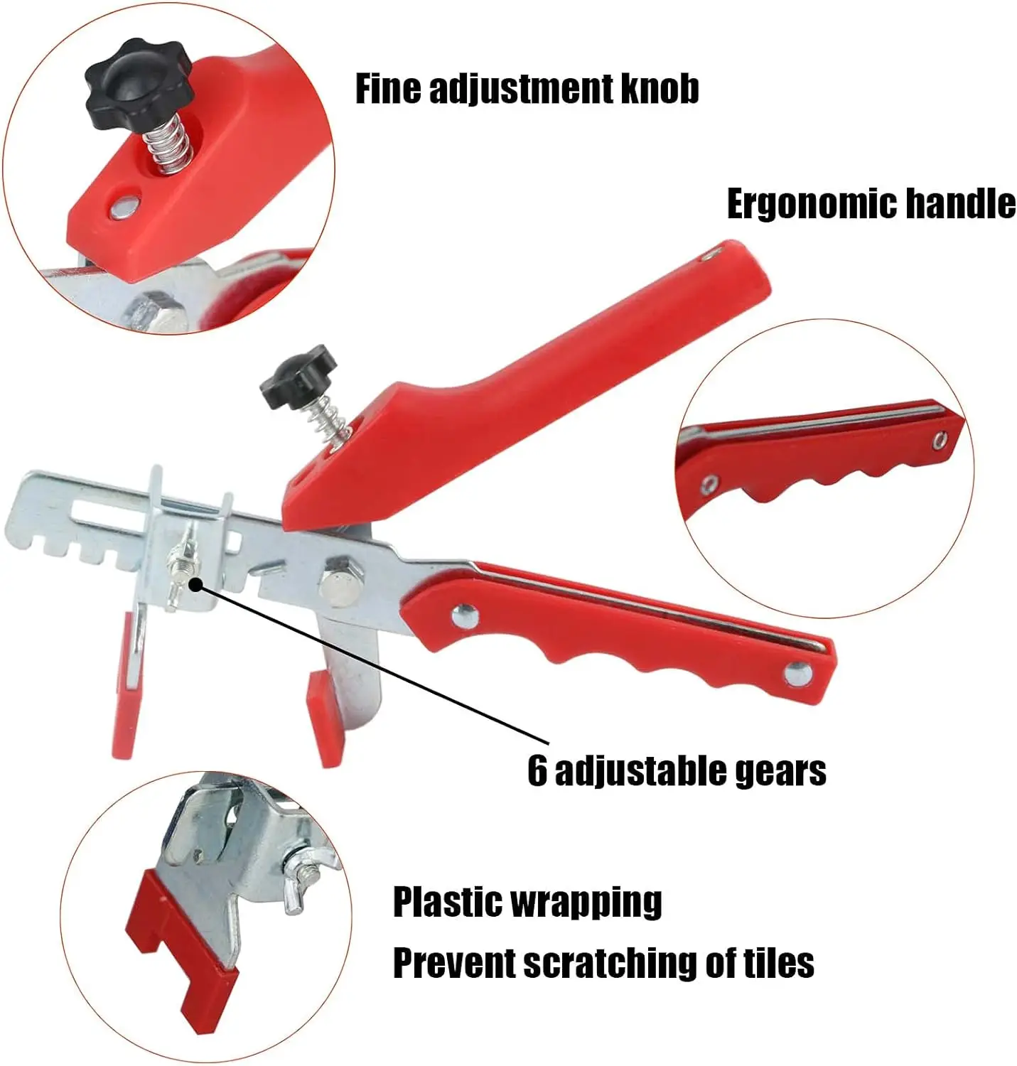 201 Pcs Tile Leveling System Kit 100-200pcs Tiling Clip 100pcs Reusable Wedges and 1pc Plier for Ceramic Tile Stone Installation