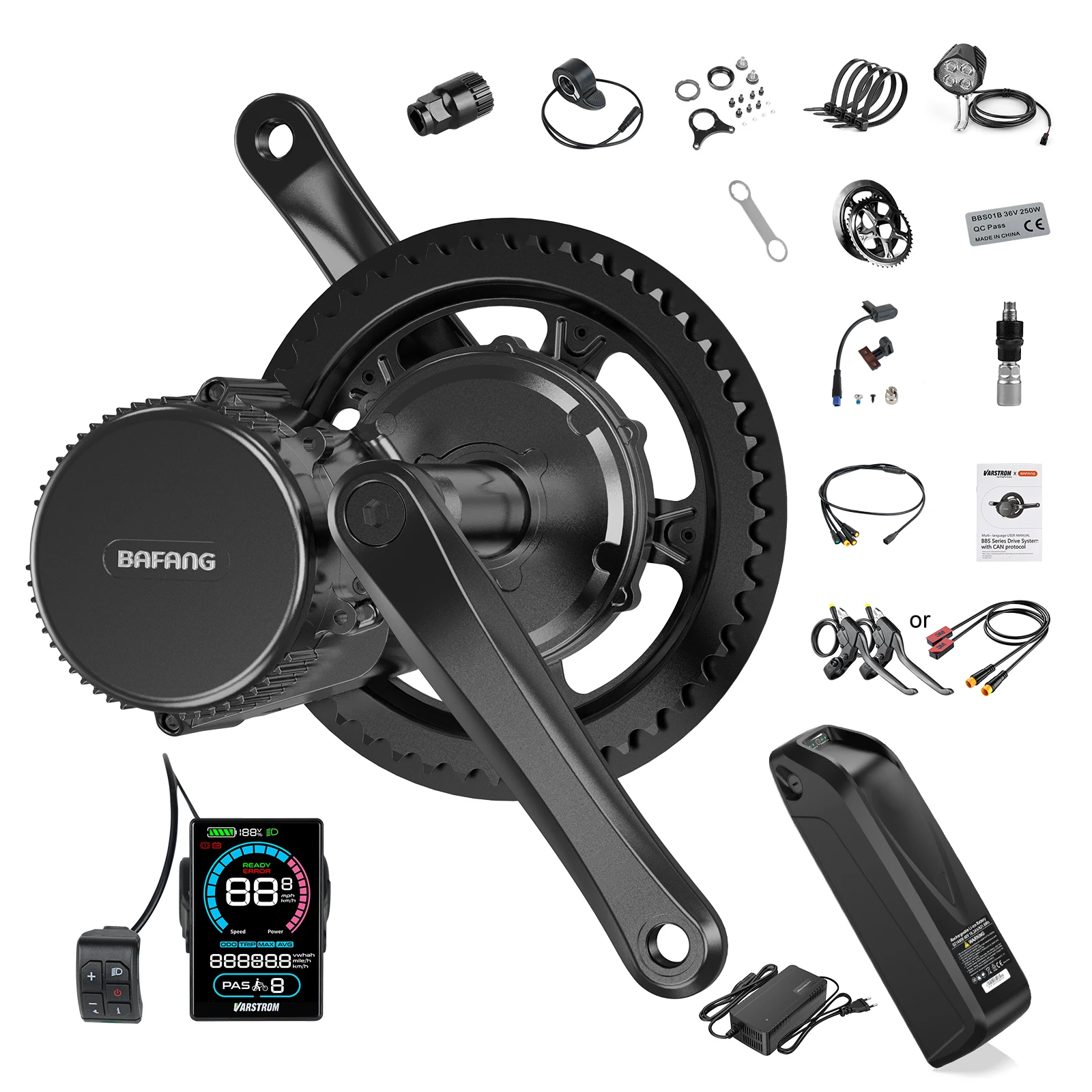Bafang BBS01B 36V 250W Orta Göbek Elektrikli Bisiklet Motoru Ebike