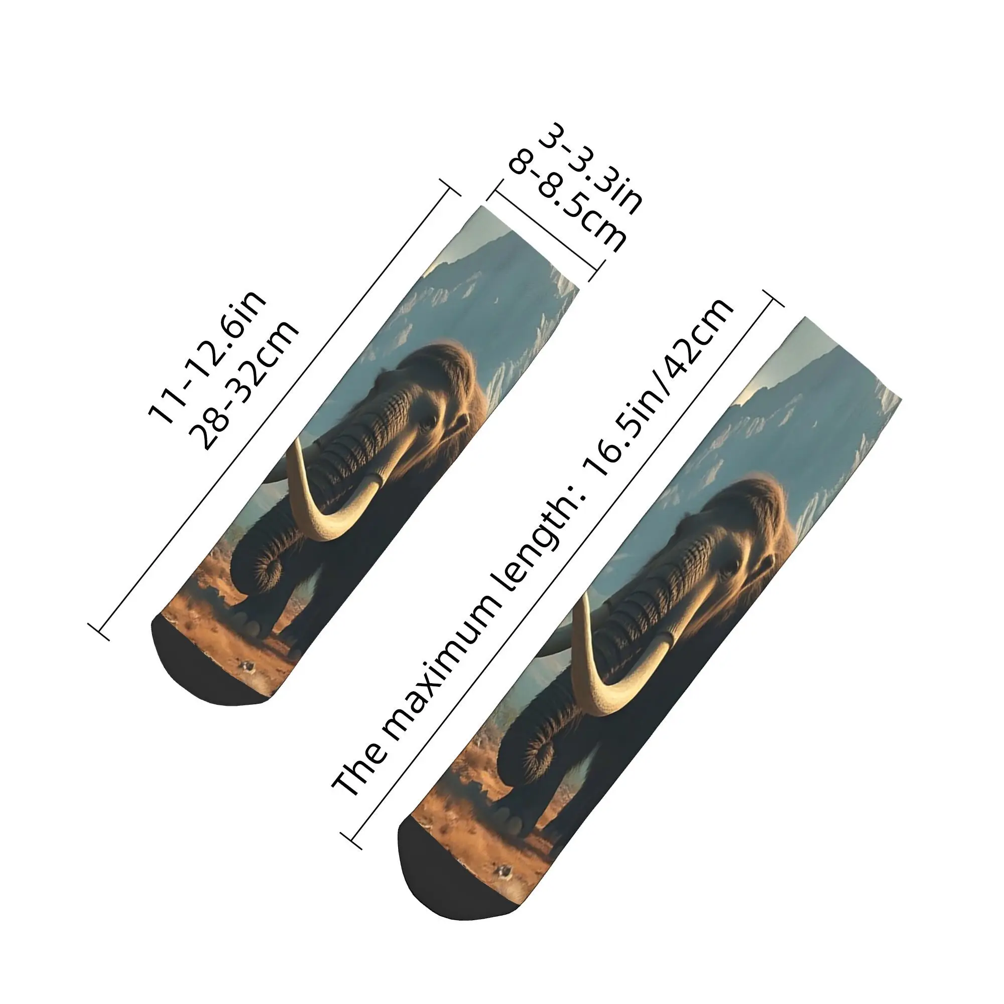 Calcetines de bestia prehistórica de mamut, medias súper suaves Harajuku, calcetines para todas las estaciones, accesorios para regalos de hombre y mujer