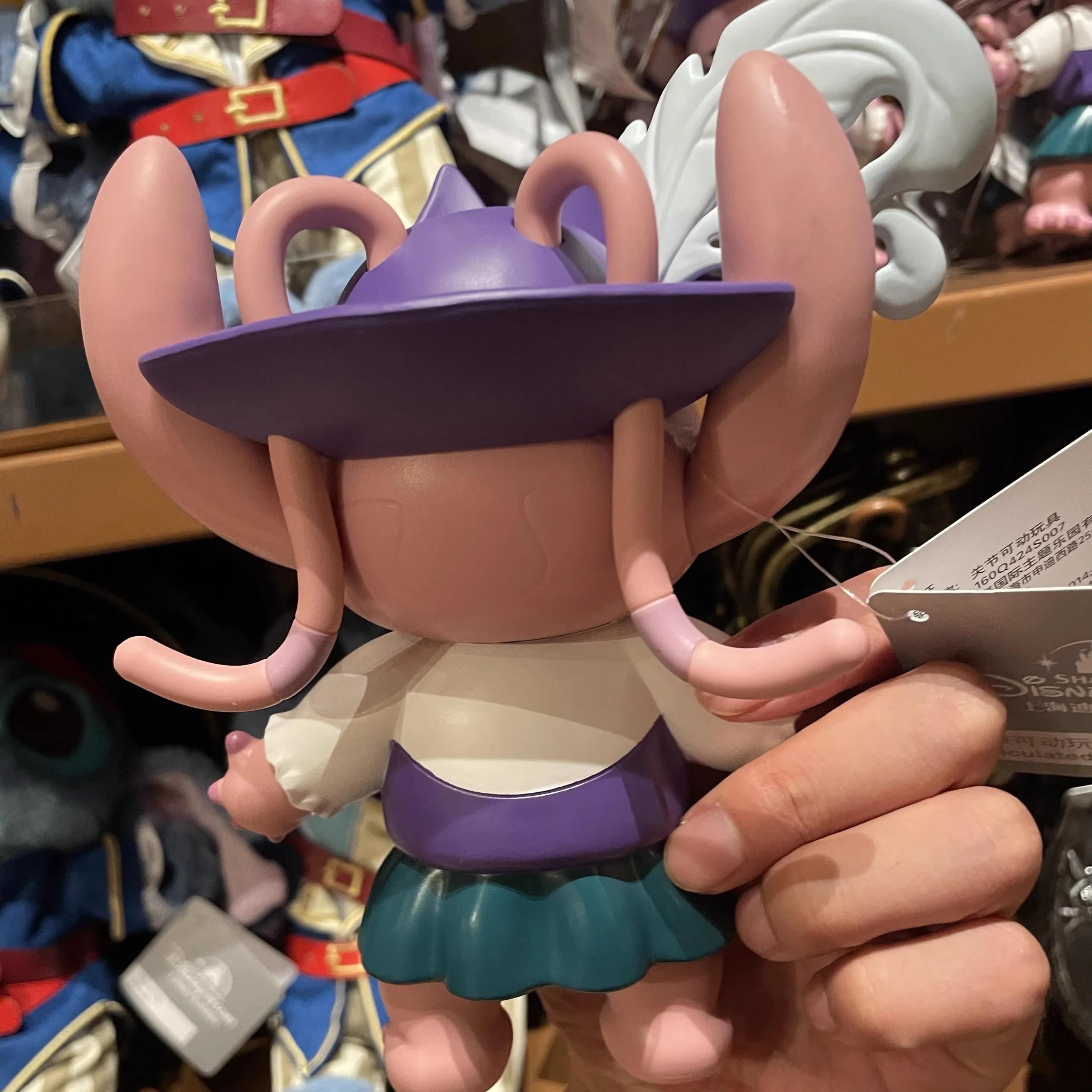 상하이 디즈니랜드 해적 스티치 천사 액션 피규어 PVC 장난감 어린이 생일 선물 기념품