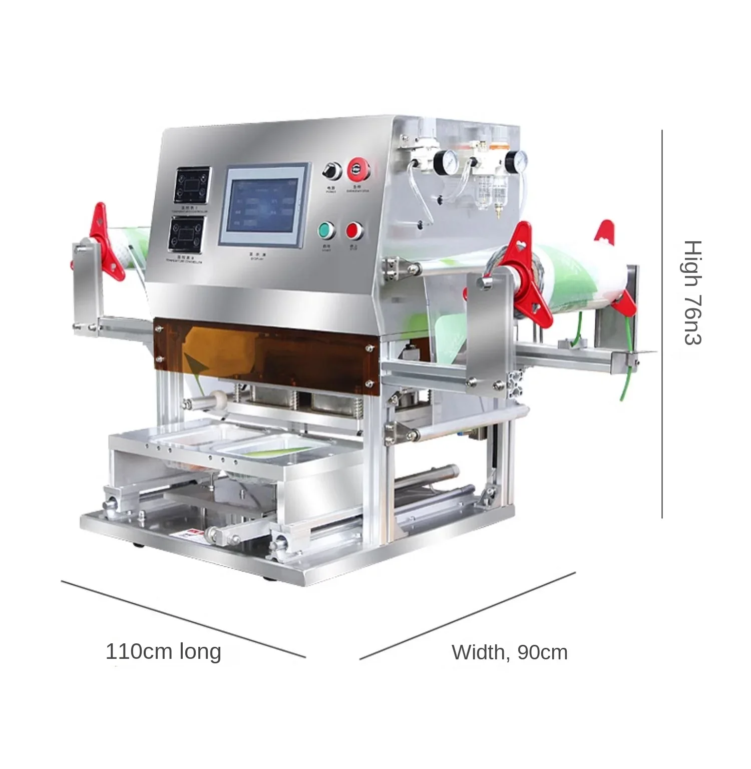 Fully automatic disposable aluminum foil fast food box commercial sealing machine nitrogen-filled plastic cup bowl Malatang