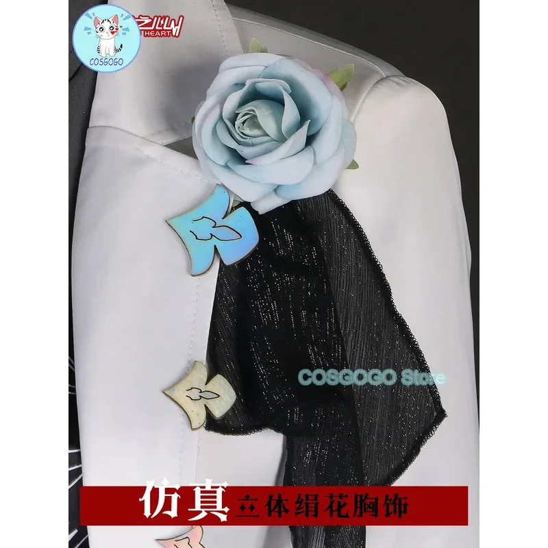 COSGOGO Vtuber にじさんじ 羊羽かんなえ クロノワール ゲームスーツ ゴージャスでハンサムなコスプレ衣装 ハロウィンパーティー ロールプレイ衣装v;6'h