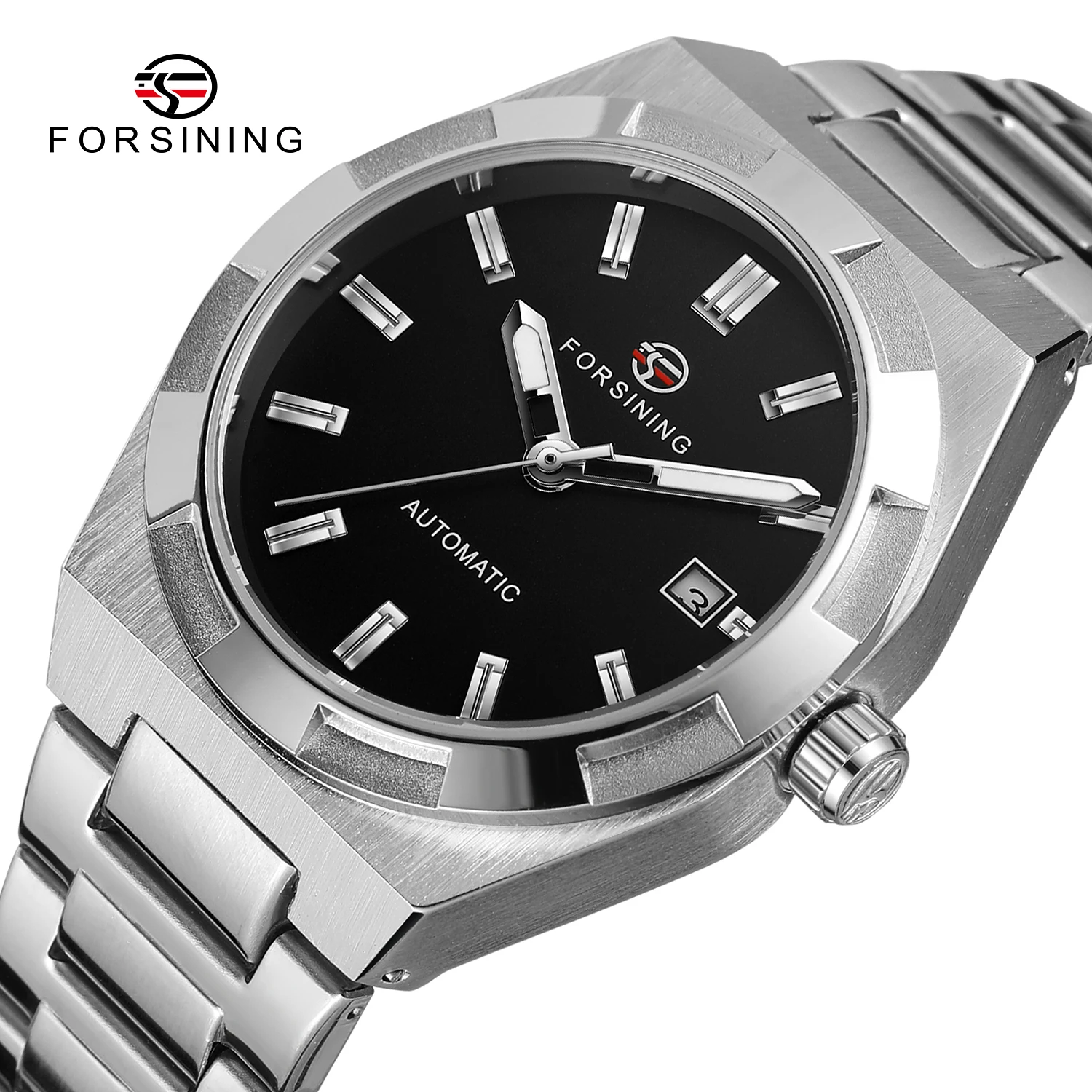 Forsining Design Calendar Automatic Mechanical Men Wristwatch Military Male Clock High End Luxury Brand Waterproof Man Watch