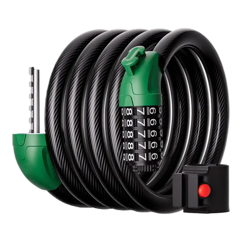 

Combination Bike Lock Cable Anti-Theft Security Lock 47-Inches 5 Digit Combination Anti Theft Accessories For Motorcycle Scooter