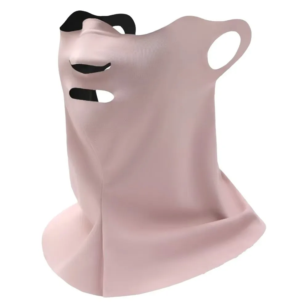 Fashion Summer Sunscreen Face Mask Breathable Elastic Neck Sunscreen Mask UPF50+ Solid Color Anti-UV Neck Scarf Outdoor