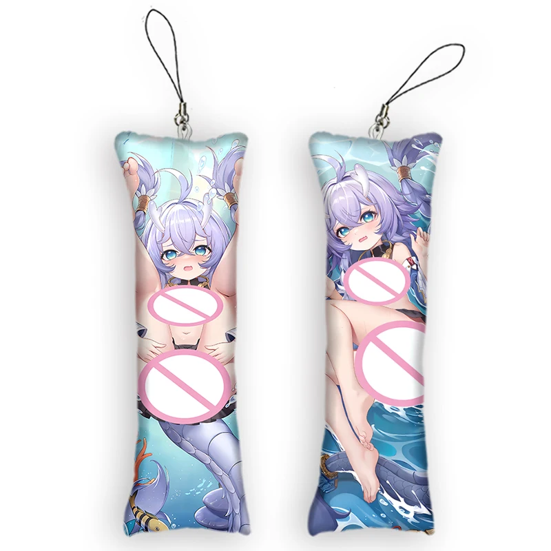 

Honkai Star Rail Bailu Anime Pendant Key Chain Mini Dakimakura Accessories Small Pillow Bag Otaku Backpack Keyring Pendants