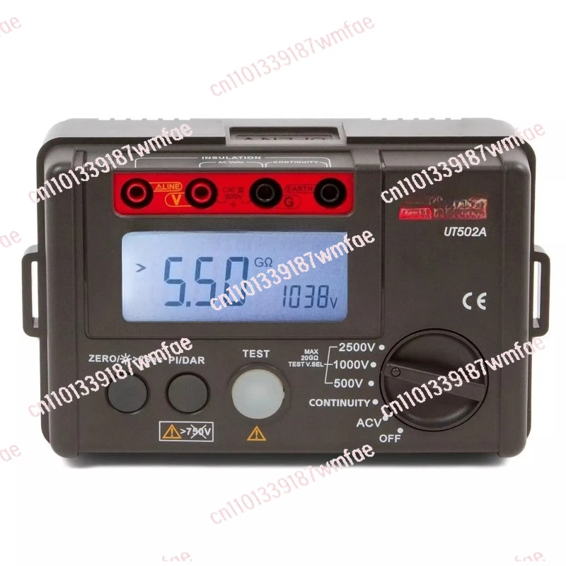 

UT502A Insulation Resistance Tester 2500V 20GΩ Digital Mega Voltmeter Automatic Range Backlight