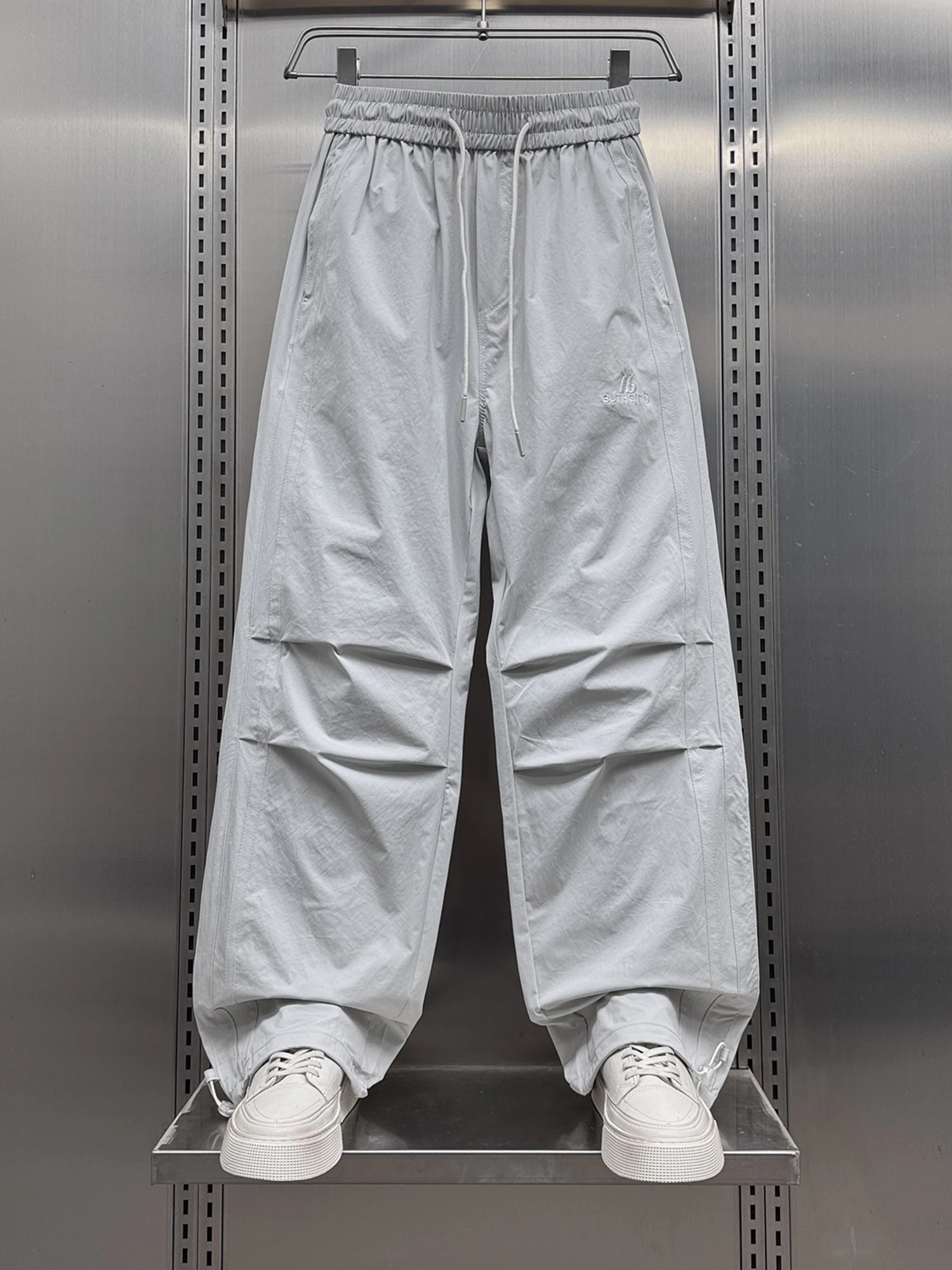 

Summer Thin Loose Straight American Simple Pure Color Small Knife Pants Men's Sport Long Trousers Casual Loose Straight Leggings