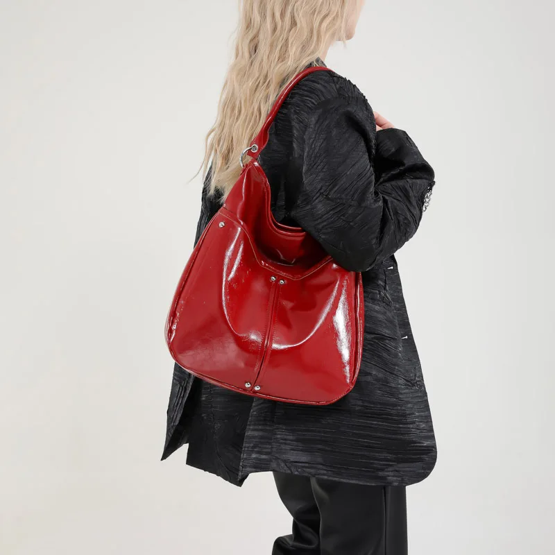

New Minimalist Style Fashion Large Capacity Tote Bag Trendy Versatile Single Shoulder Bag Women Casual Solid Color Underarm Bag