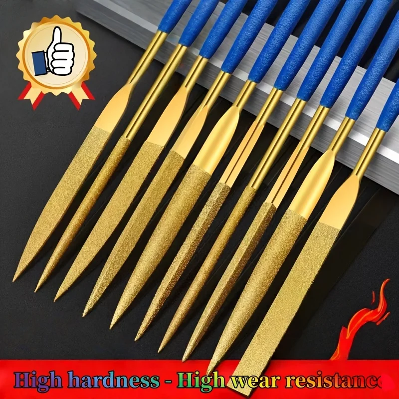 Titanium Coated Diamond File - High Hardness