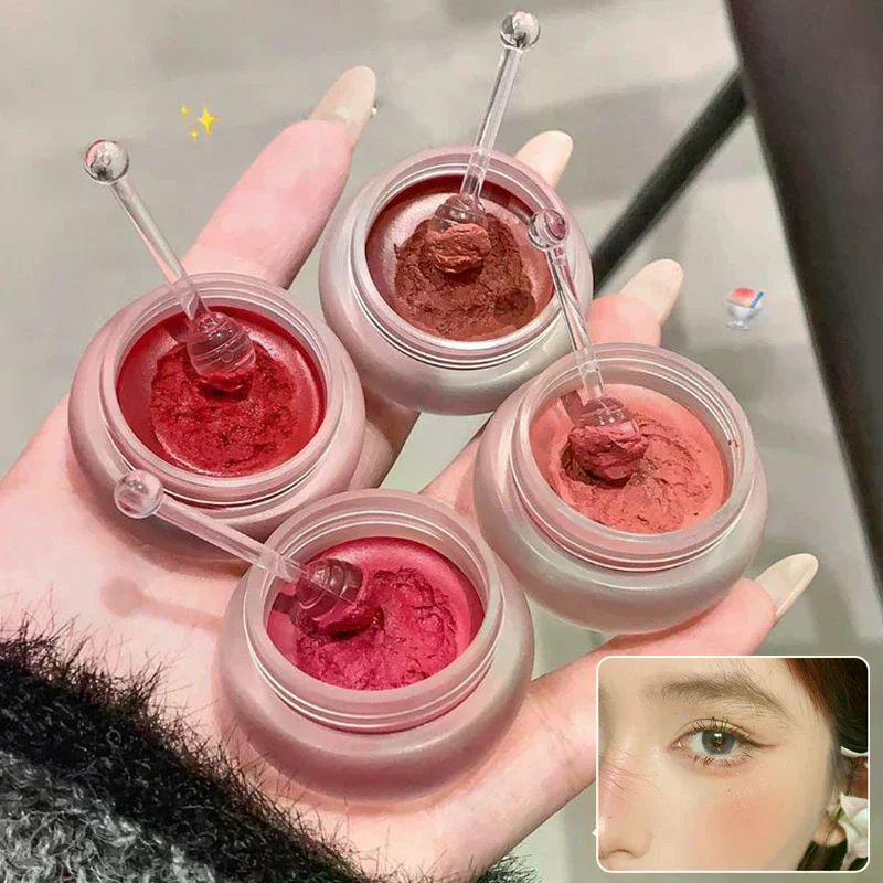Cappuvini Canned Lip Mud Mist Lipstick Moisturizing Velvet Matte Mousse Solid Lip Gloss Cheek Blush Cream Tint Lips Cosmetic