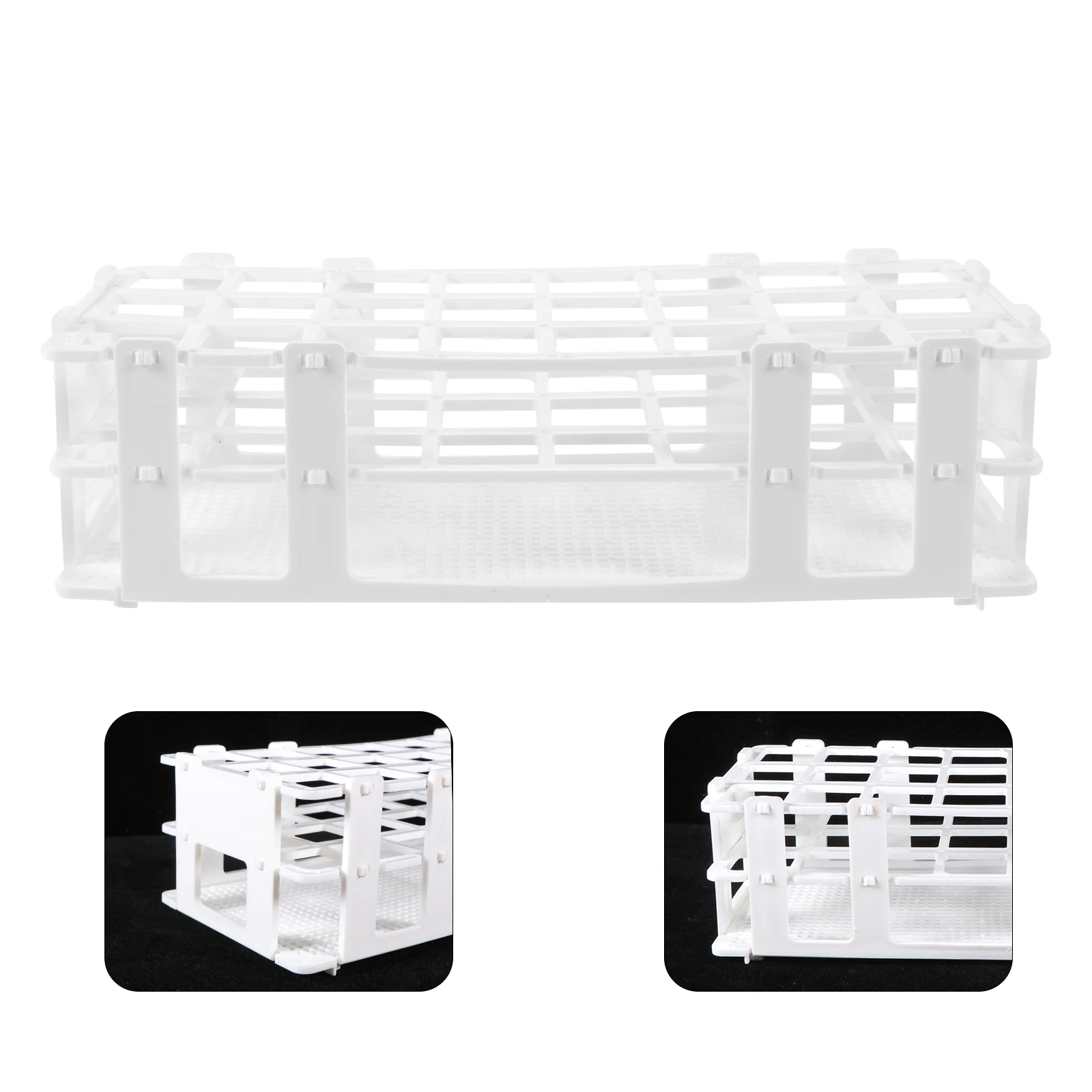 

Test Tube Rack Storage Tubes Holder Experimental Accessory Multi-hole Laboratory Vial Flower Plastic Multifunctional