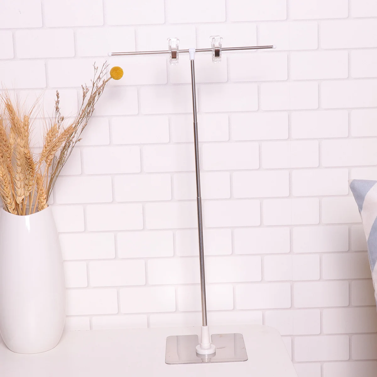 Sign Holder Poster Stand T-shaped Adjustable Pedestal Portable Small for Tabletop